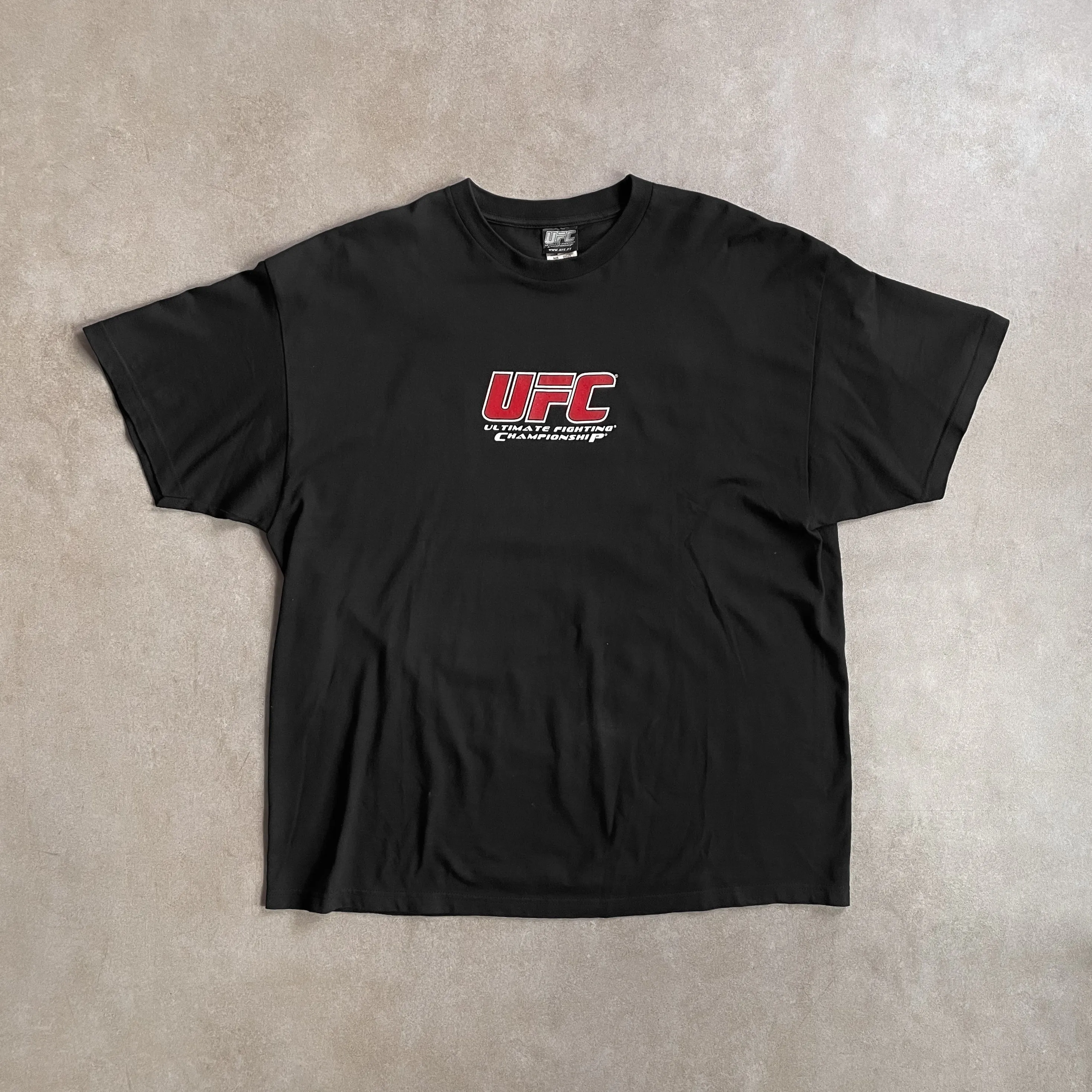 2000s Vintage UFC Logo Black Tee - 2XL