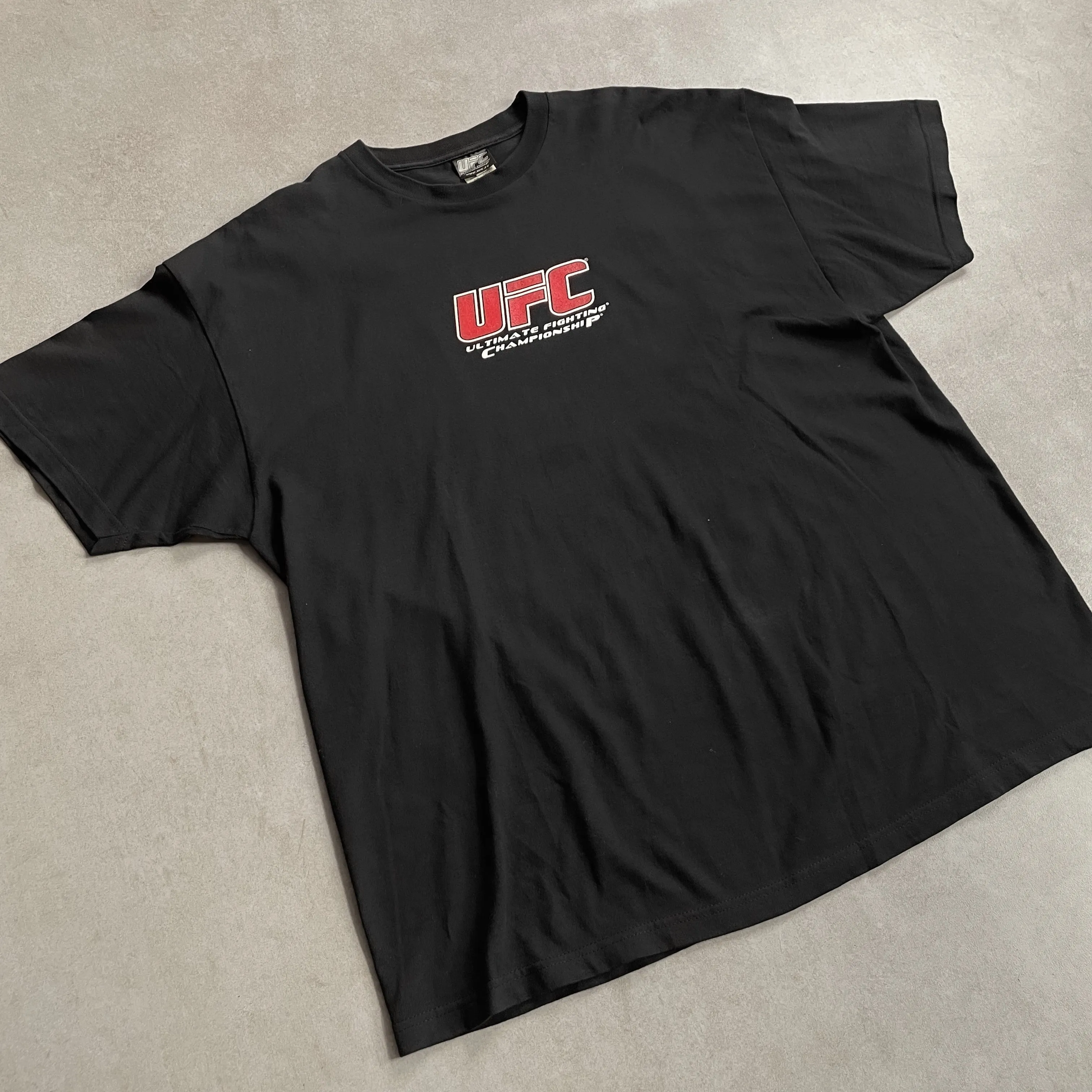 2000s Vintage UFC Logo Black Tee - 2XL