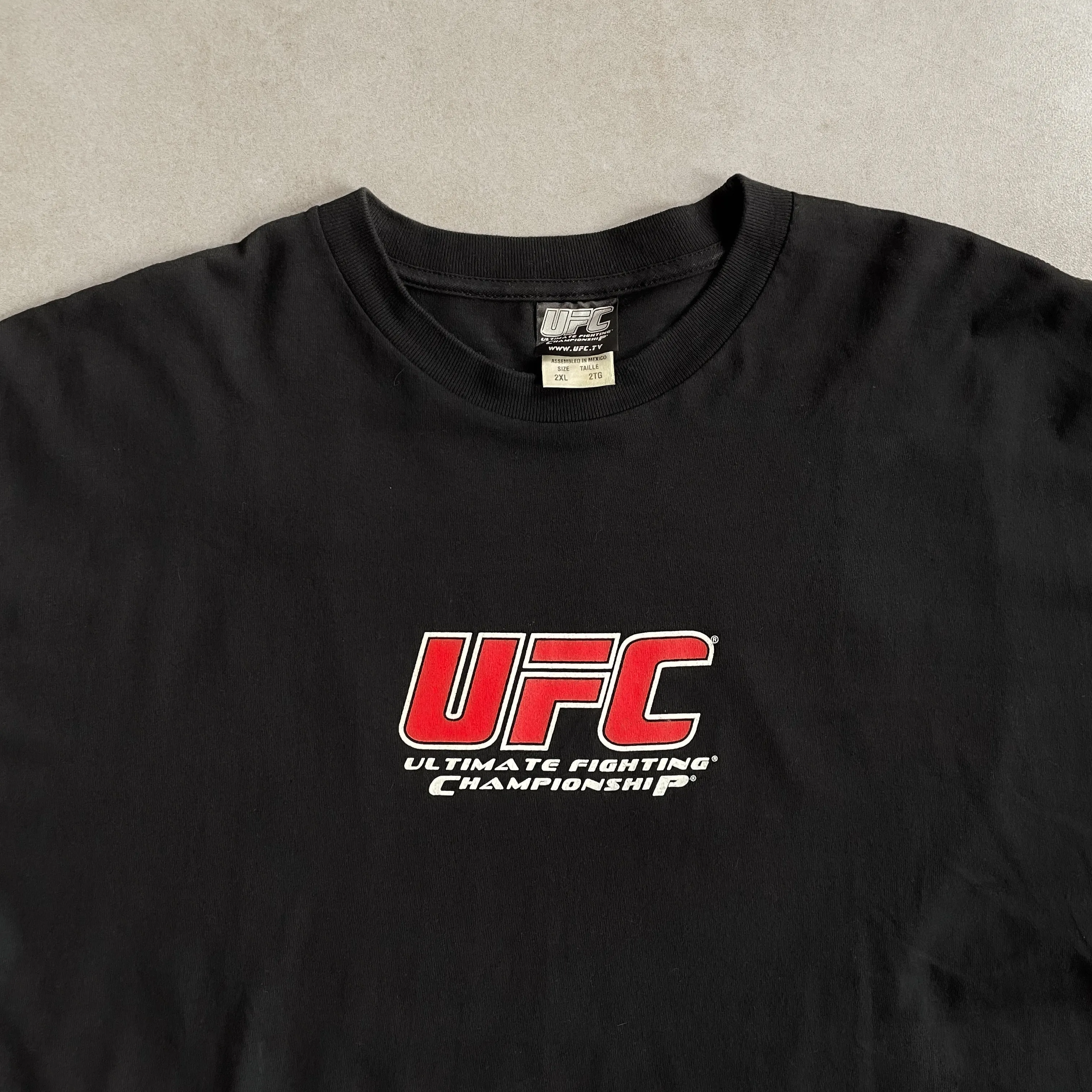 2000s Vintage UFC Logo Black Tee - 2XL