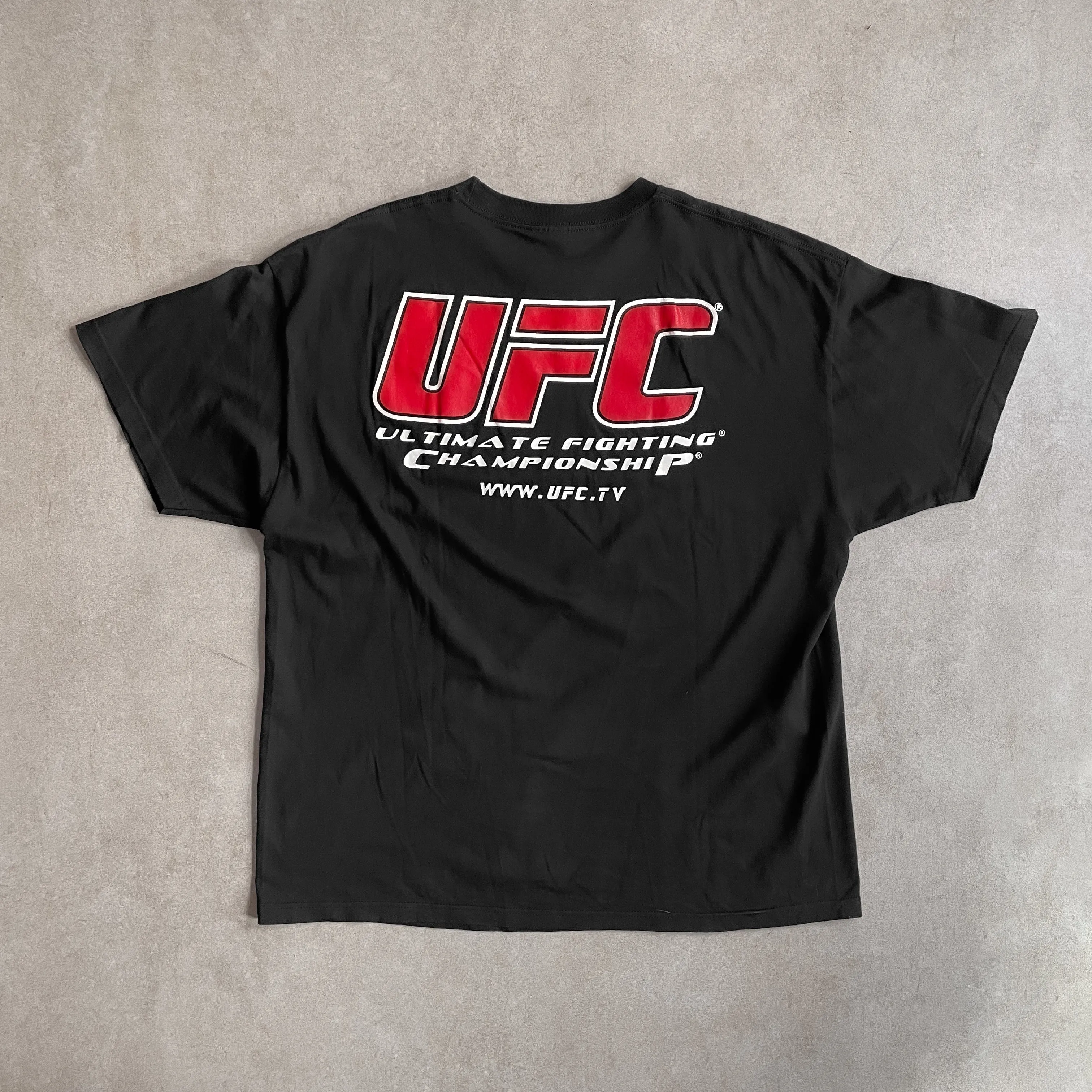 2000s Vintage UFC Logo Black Tee - 2XL