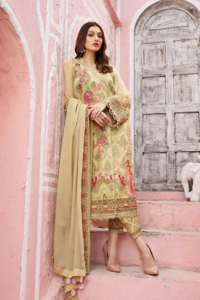 3 Pc Unstitched Embroidered Chiffon CAL21-12