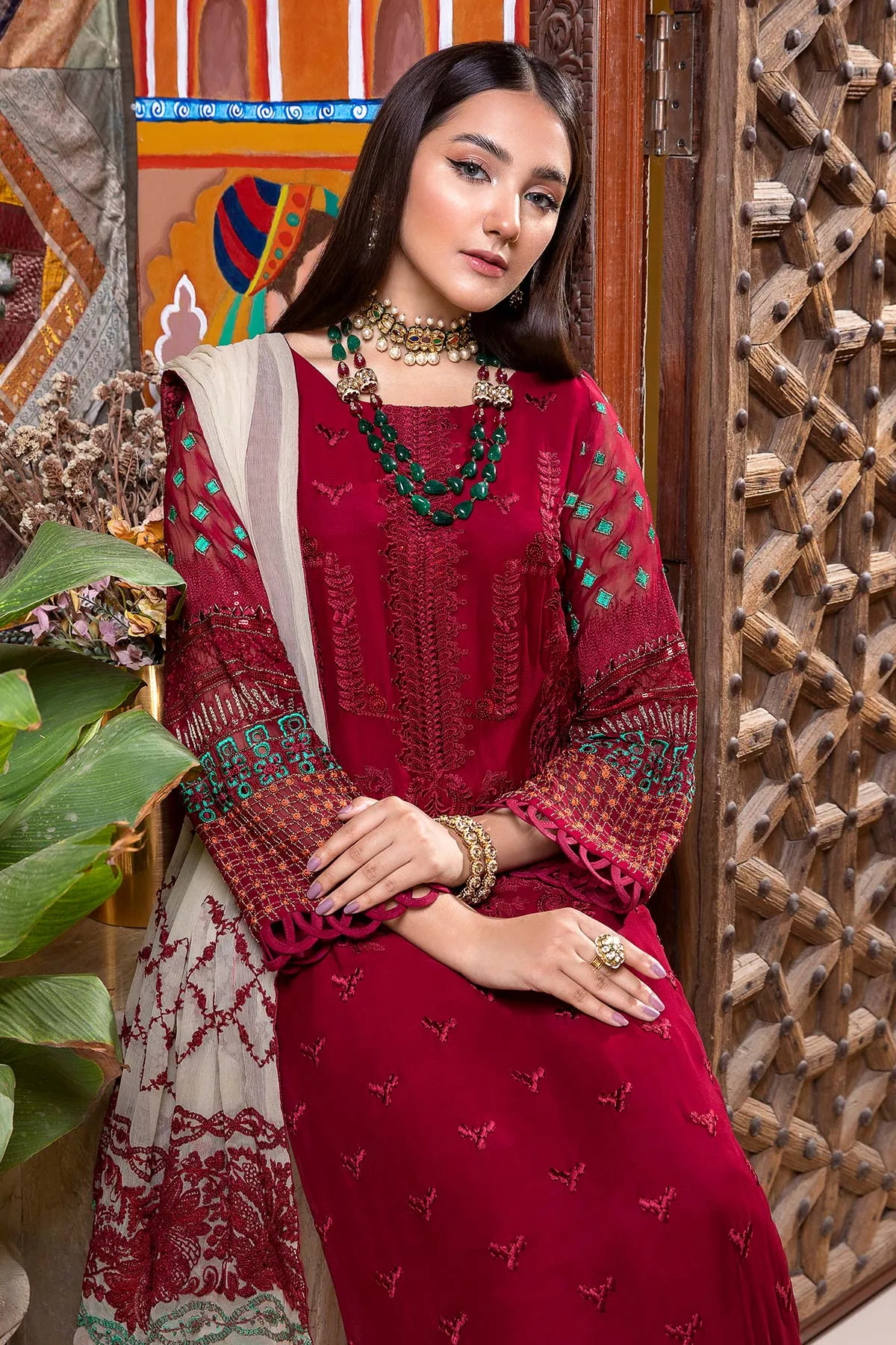 3 Pc Unstitched Embroidered Chiffon CCE21-01