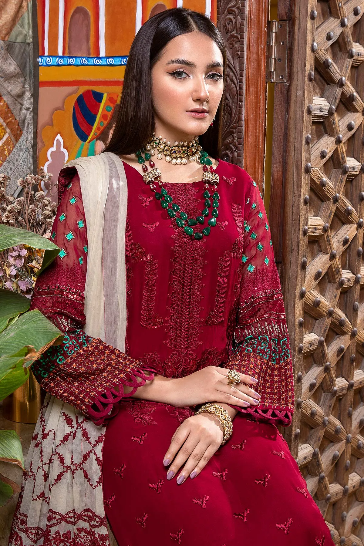 3 Pc Unstitched Embroidered Chiffon CCE21-01