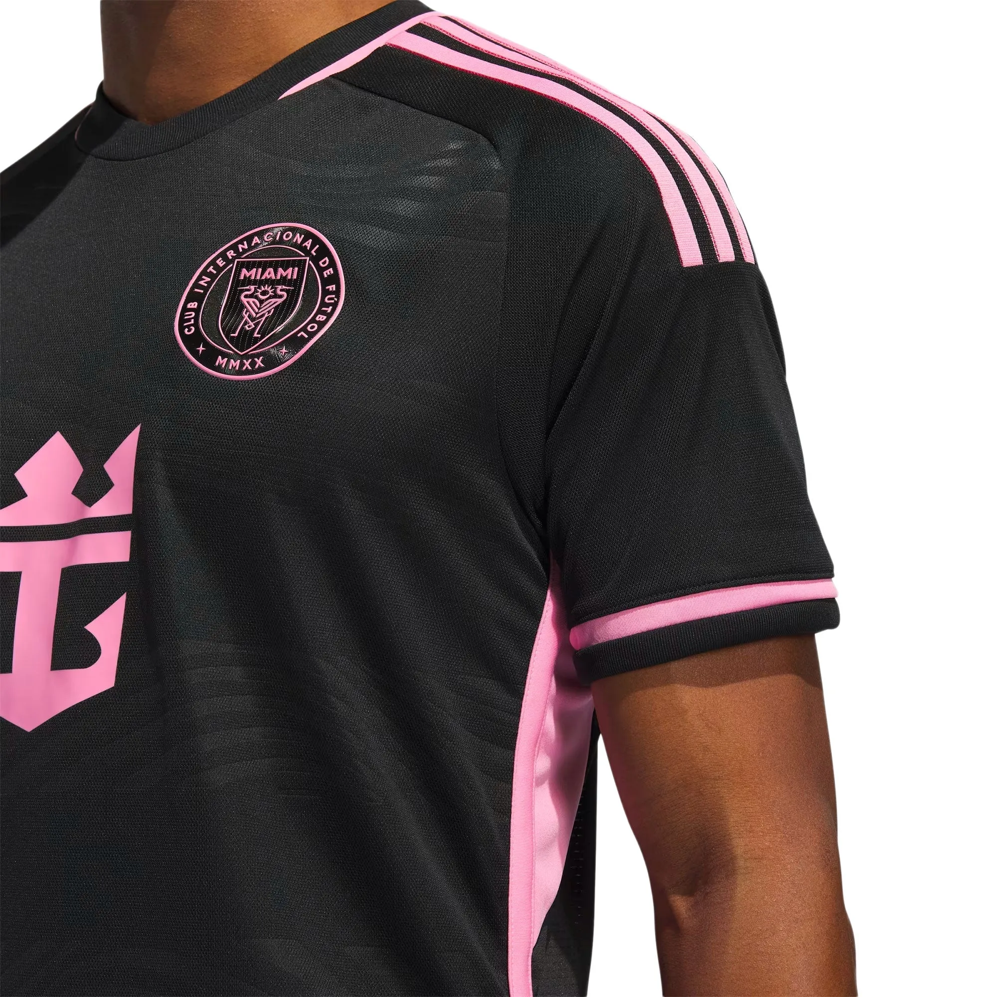 adidas Men's Inter Miami 2024/25 Authentic Away Jersey Black/Pink