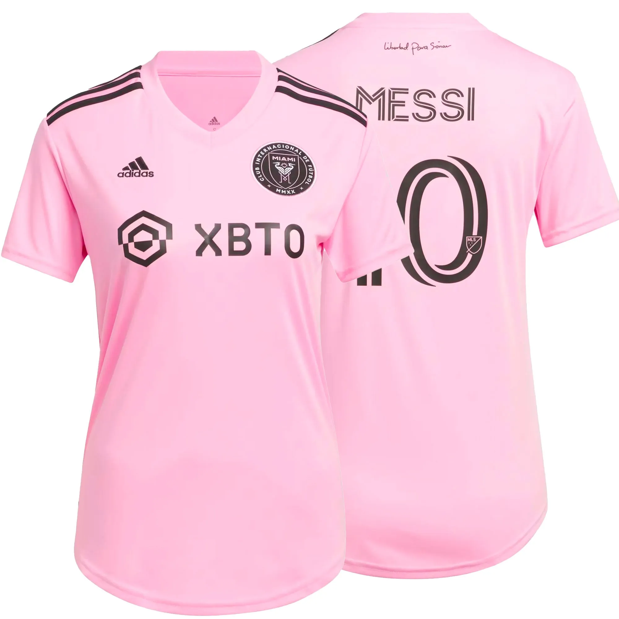 adidas Women's Inter Miami 2022/23 Home Jersey w/ Messi #10 Printing