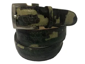 Alligator Skin Handpainted Belt Camo