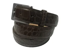 Alligator Skin Matte Belt Brown