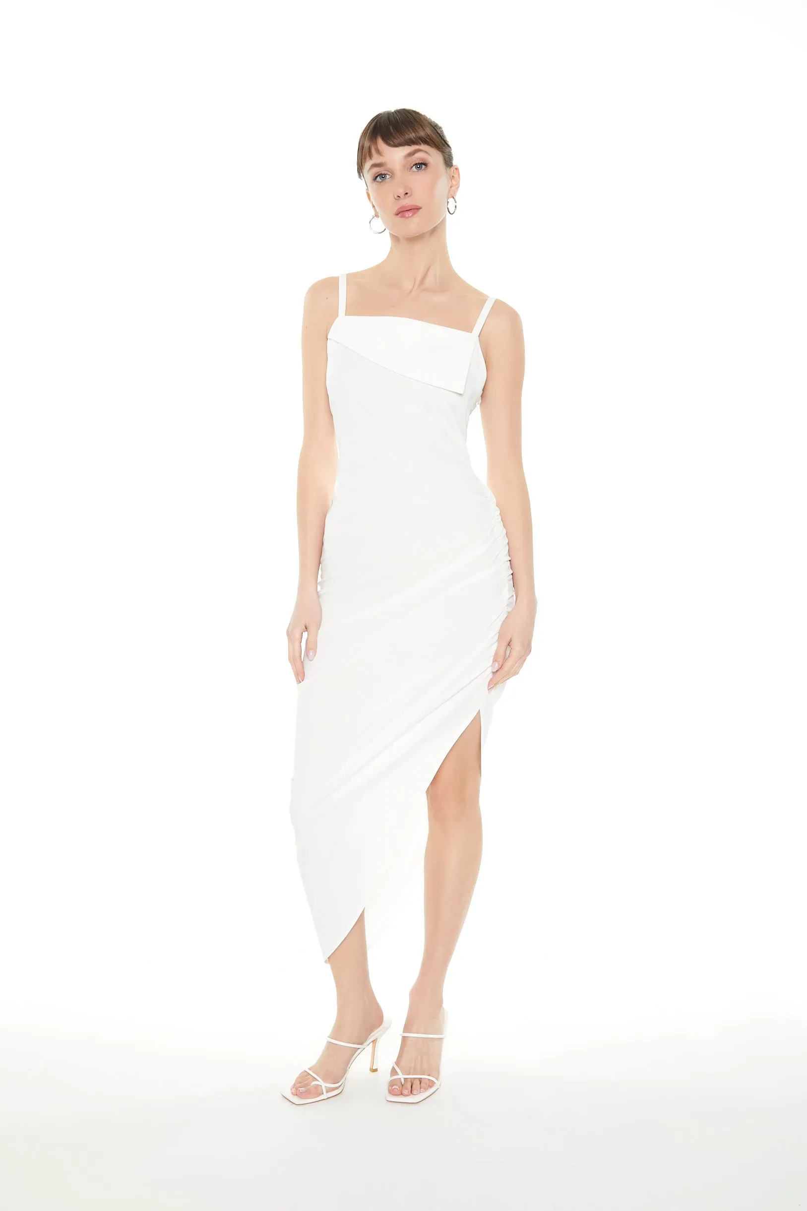 Asymmetrical Cami Midi Dress