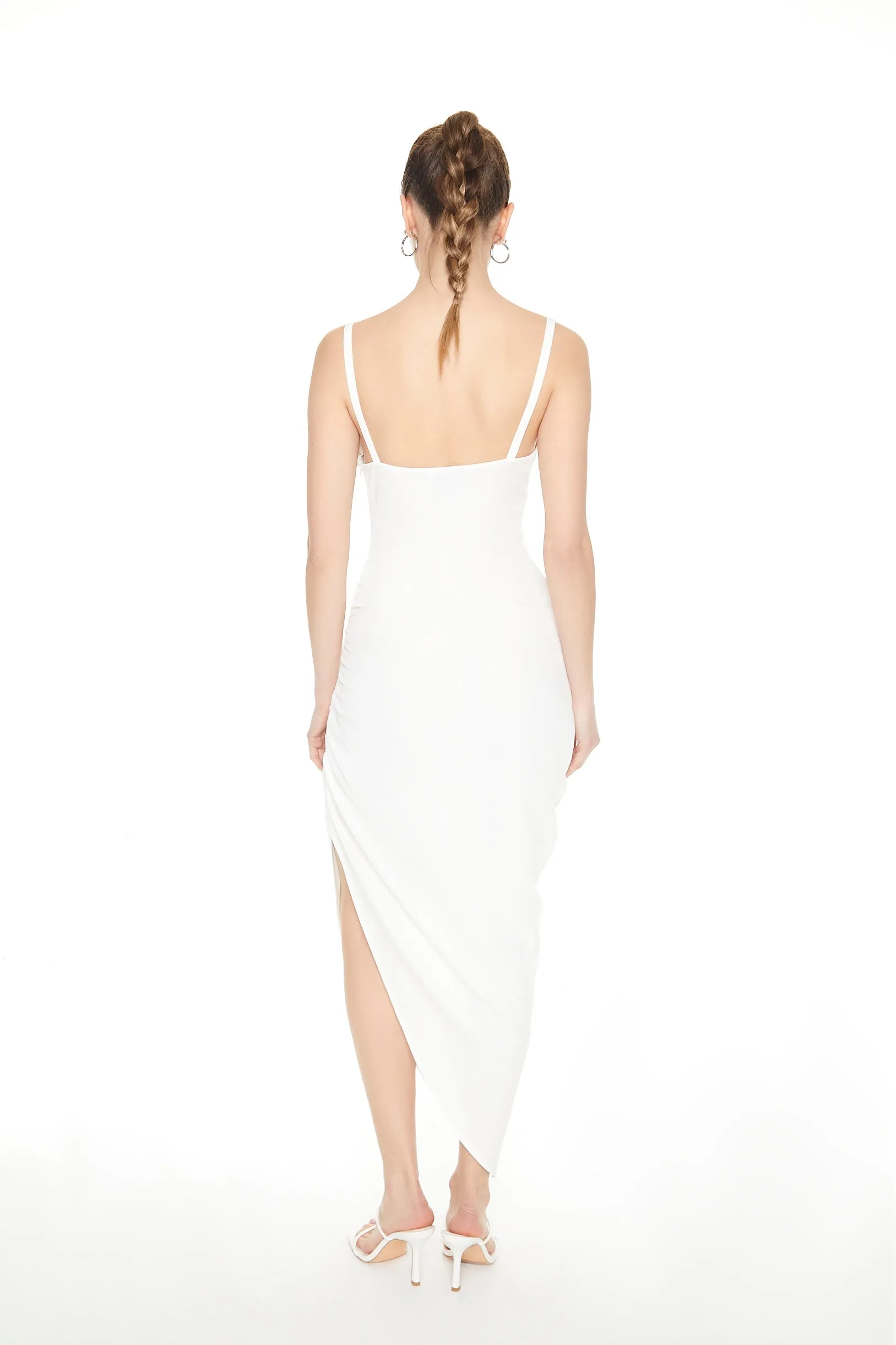 Asymmetrical Cami Midi Dress