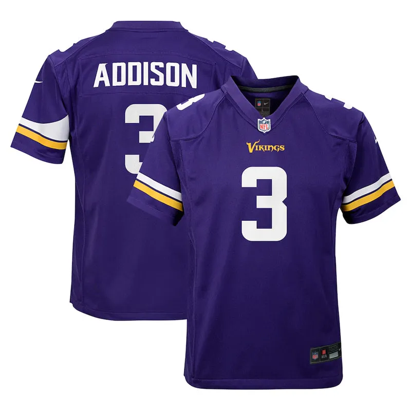 AVAILABLE IN-STORE ONLY! Jordan Addison Youth Minnesota Vikings Purple Nike Game Jersey