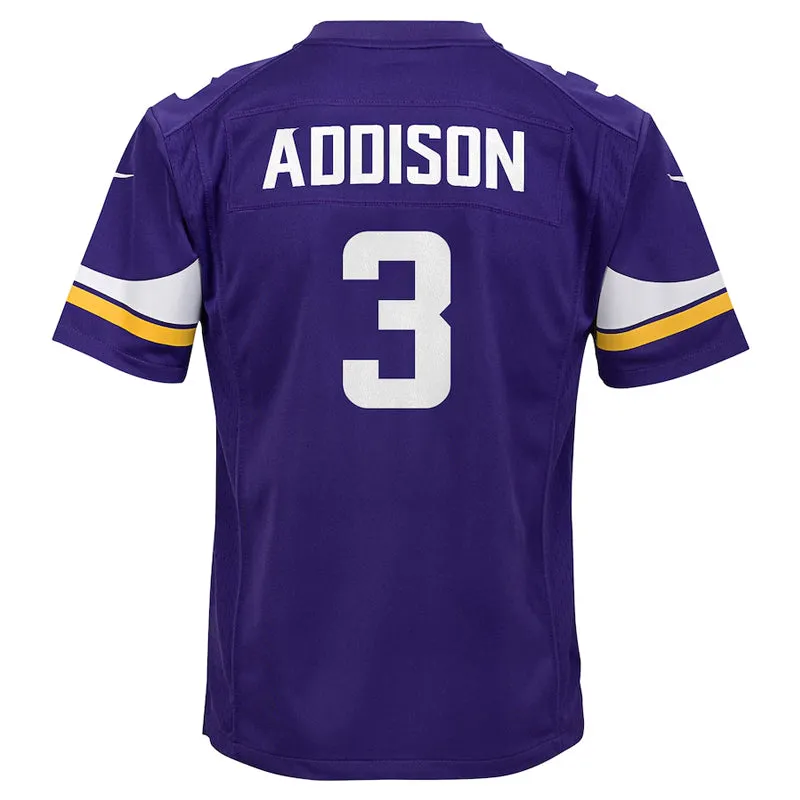 AVAILABLE IN-STORE ONLY! Jordan Addison Youth Minnesota Vikings Purple Nike Game Jersey