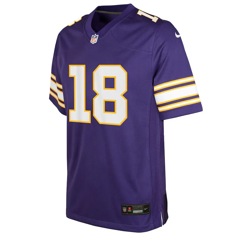 AVAILABLE IN-STORE ONLY! Justin Jefferson Youth Minnesota Vikings Purple Nike Classic Game Jersey