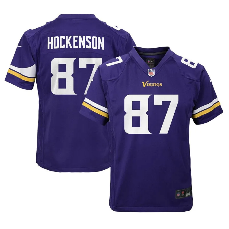 AVAILABLE IN-STORE ONLY! T.J. Hockenson Youth Minnesota Vikings Purple Nike Game Jersey