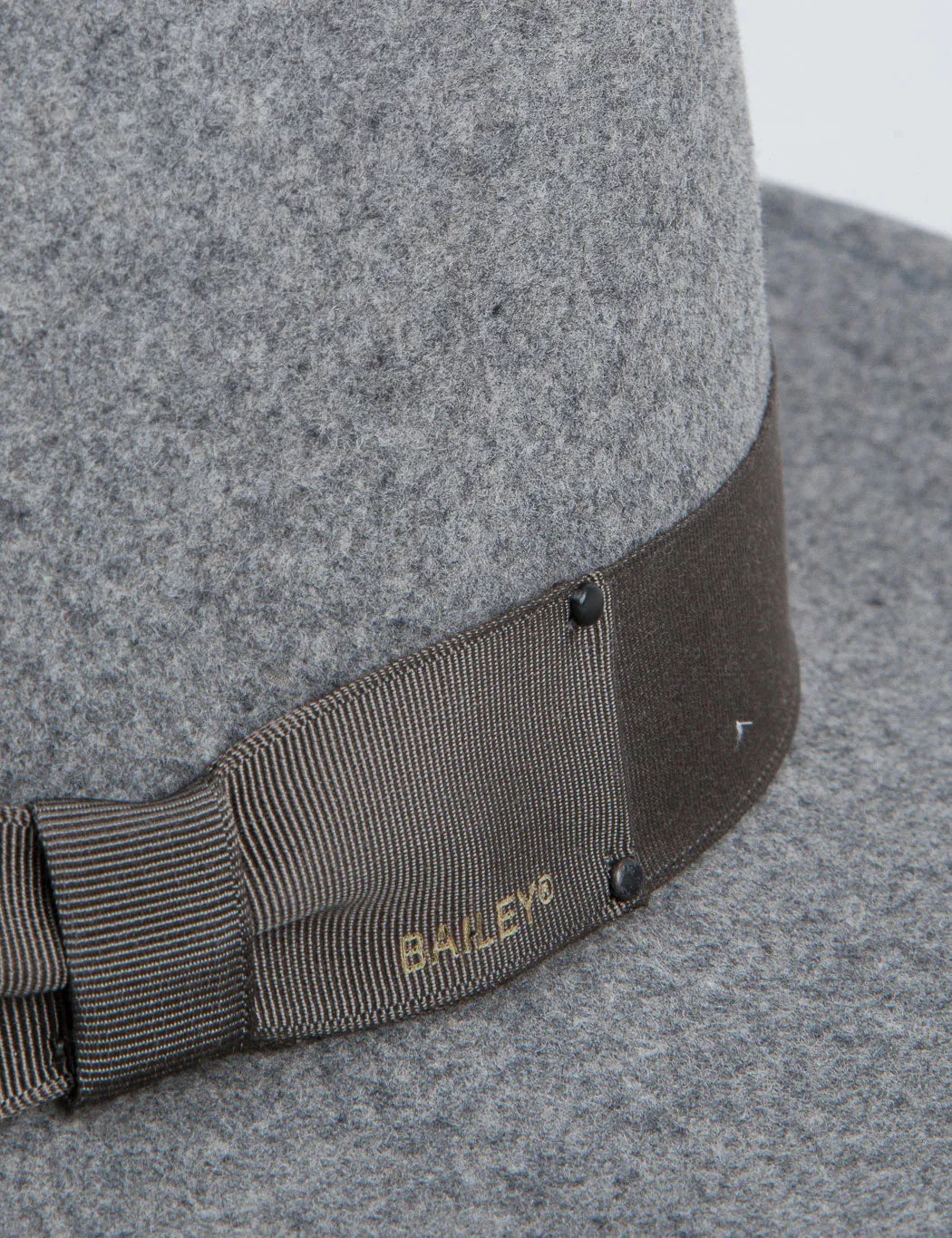 Bailey Curtis Widebrim Fedora Hat - Oxford Grey Mix