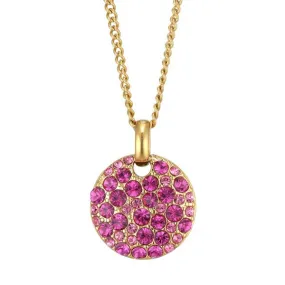 BERTINA SHINY GOLD PINK NECKLACE