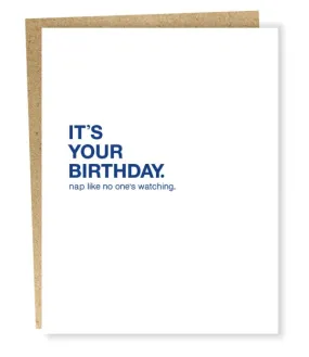 Birthday Nap Card