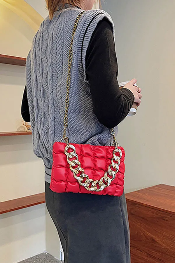 BK Brand Quilted Chain Shoulder Purse