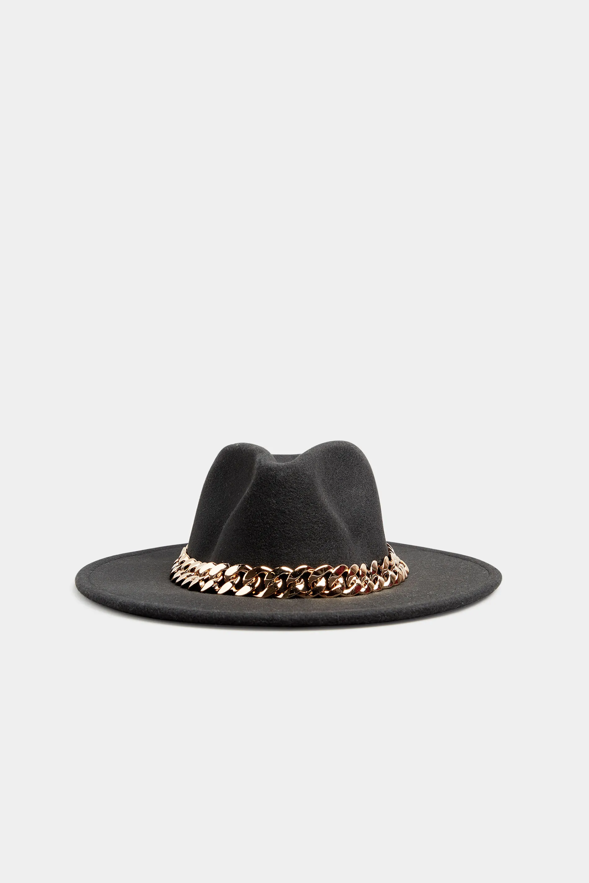 Black Fedora Chain Hat