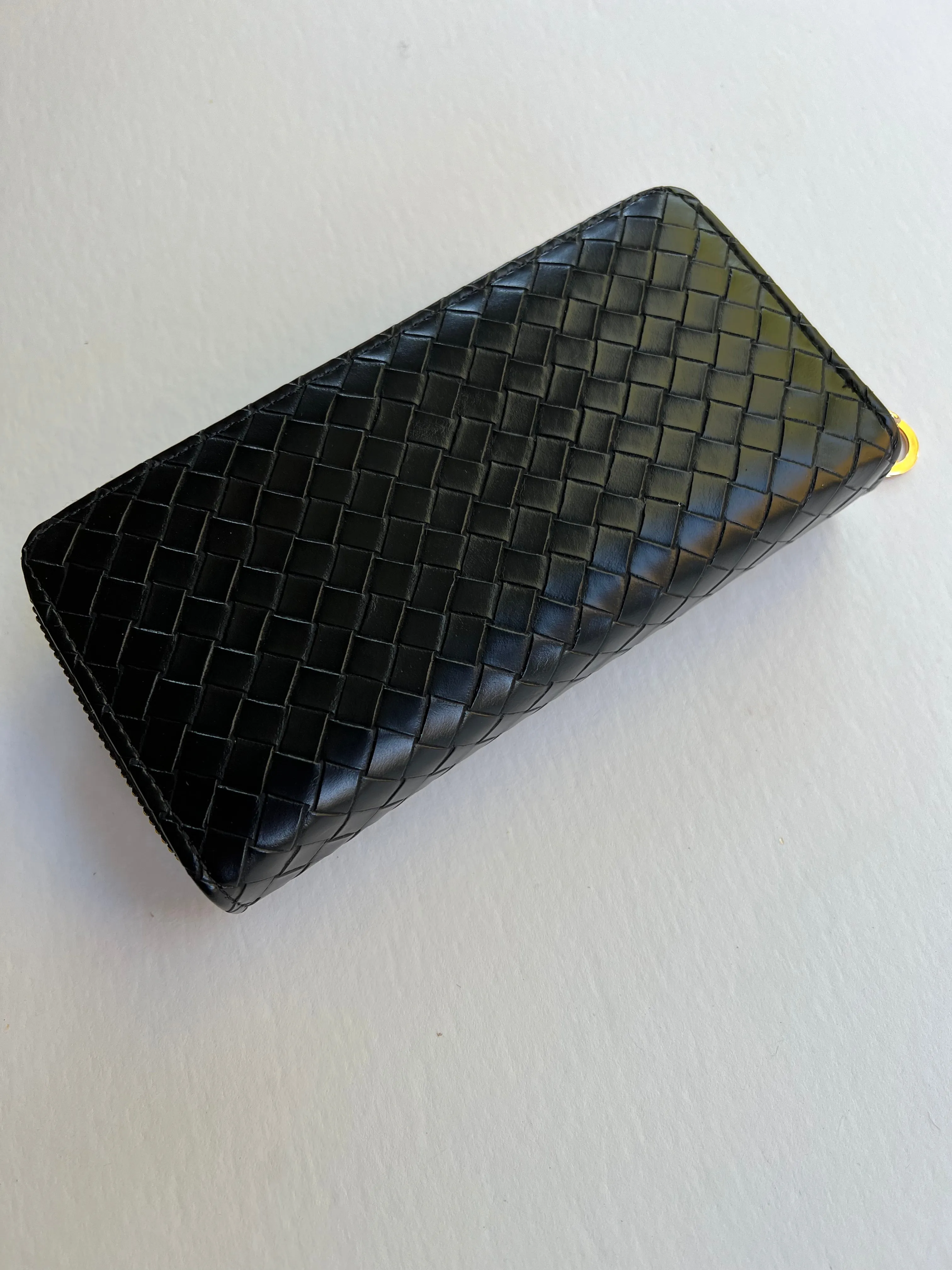 Black Vegan Woven Wallet