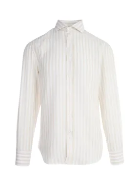 Brunello Cucinelli Slim Fit Striped Buttoned Shirt