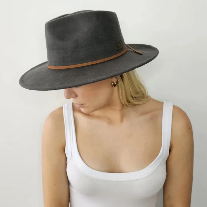 Burleigh Beach Fedora Adult Charcoal