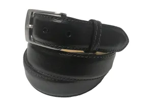 Calf Skin Solid Belt Black