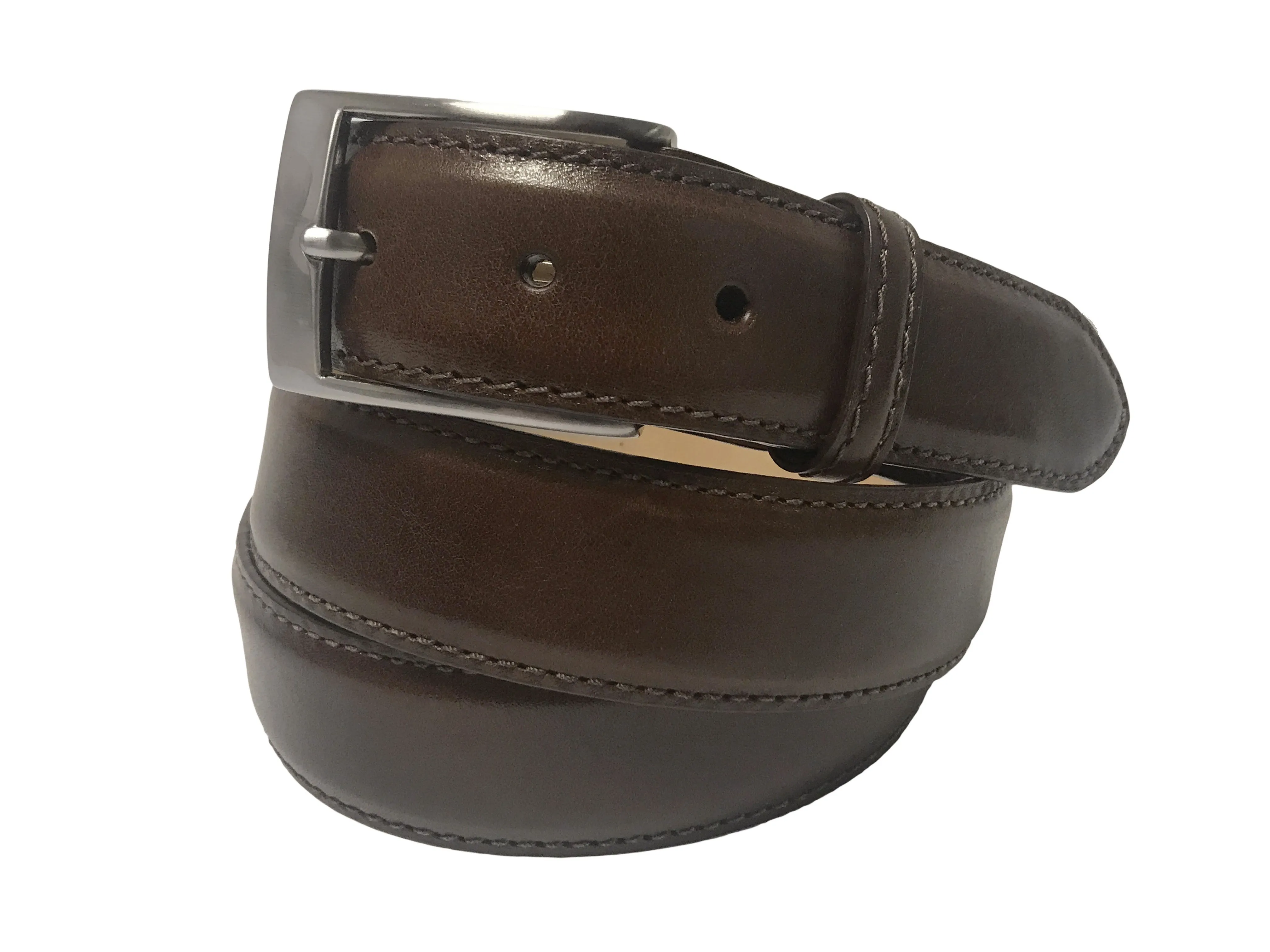 Calf Skin Solid Belt Brown