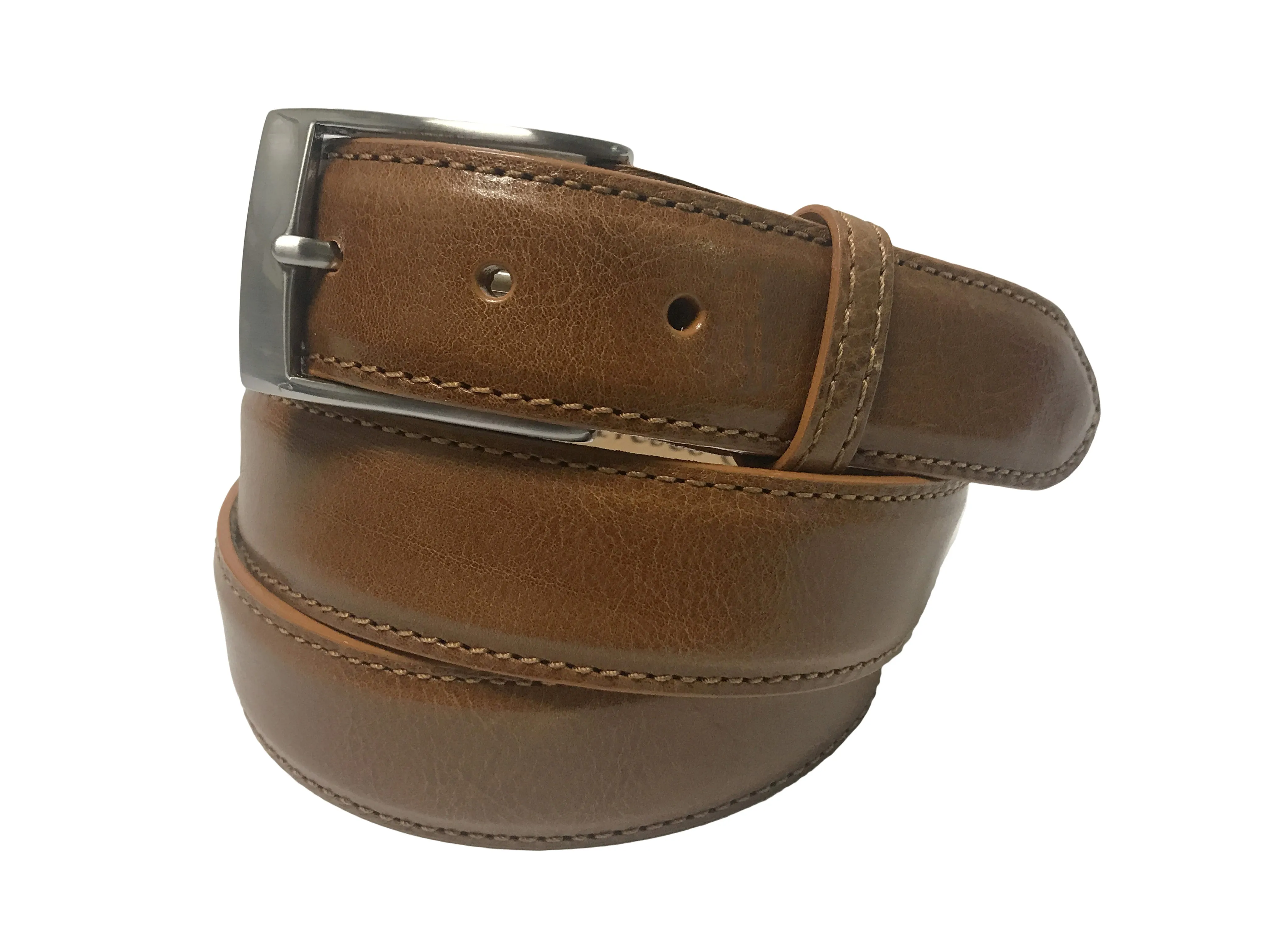 Calf Skin Solid Belt Tan