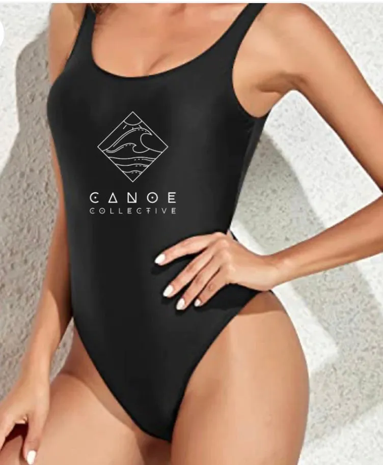 Canoe Collective Bathing Suit Black One Piece