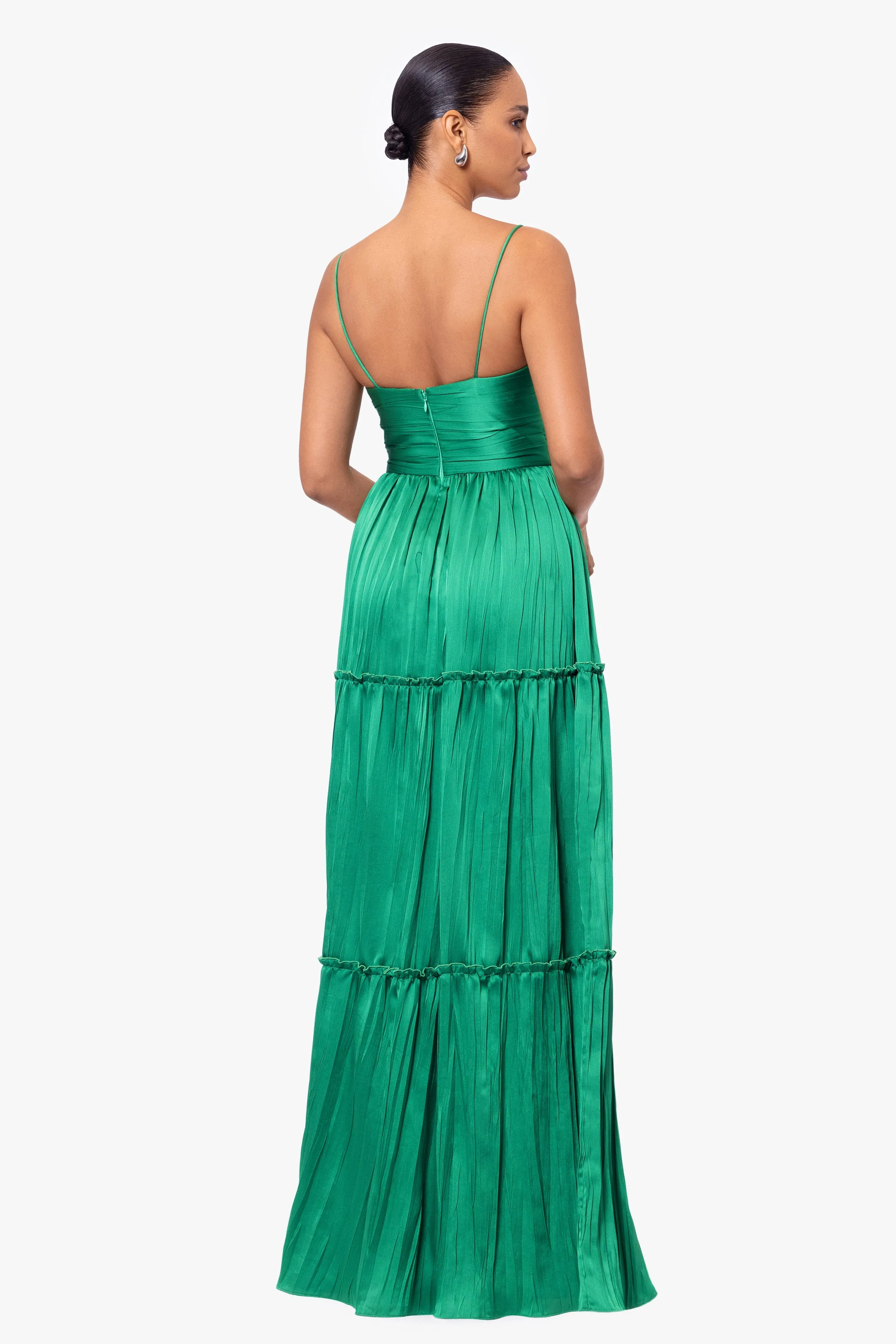 Carrie Long Pleated Floor Length Gown