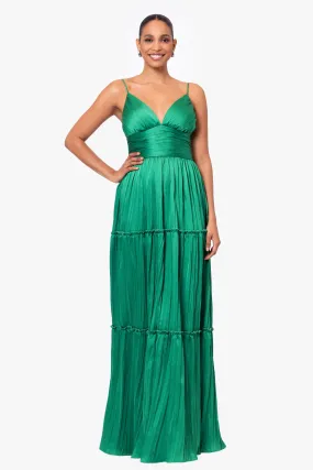 Carrie Long Pleated Floor Length Gown