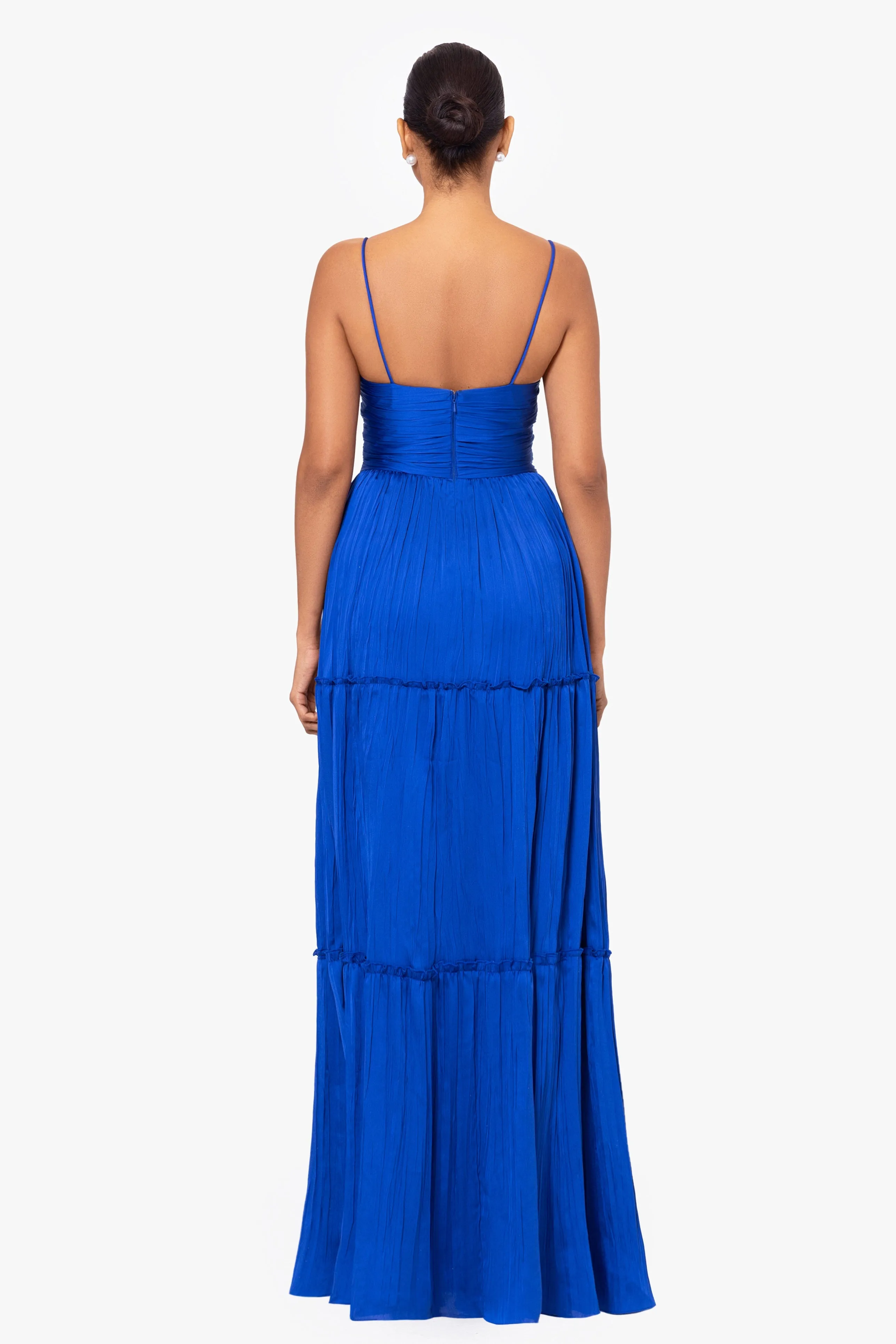 Carrie Long Pleated Floor Length Gown