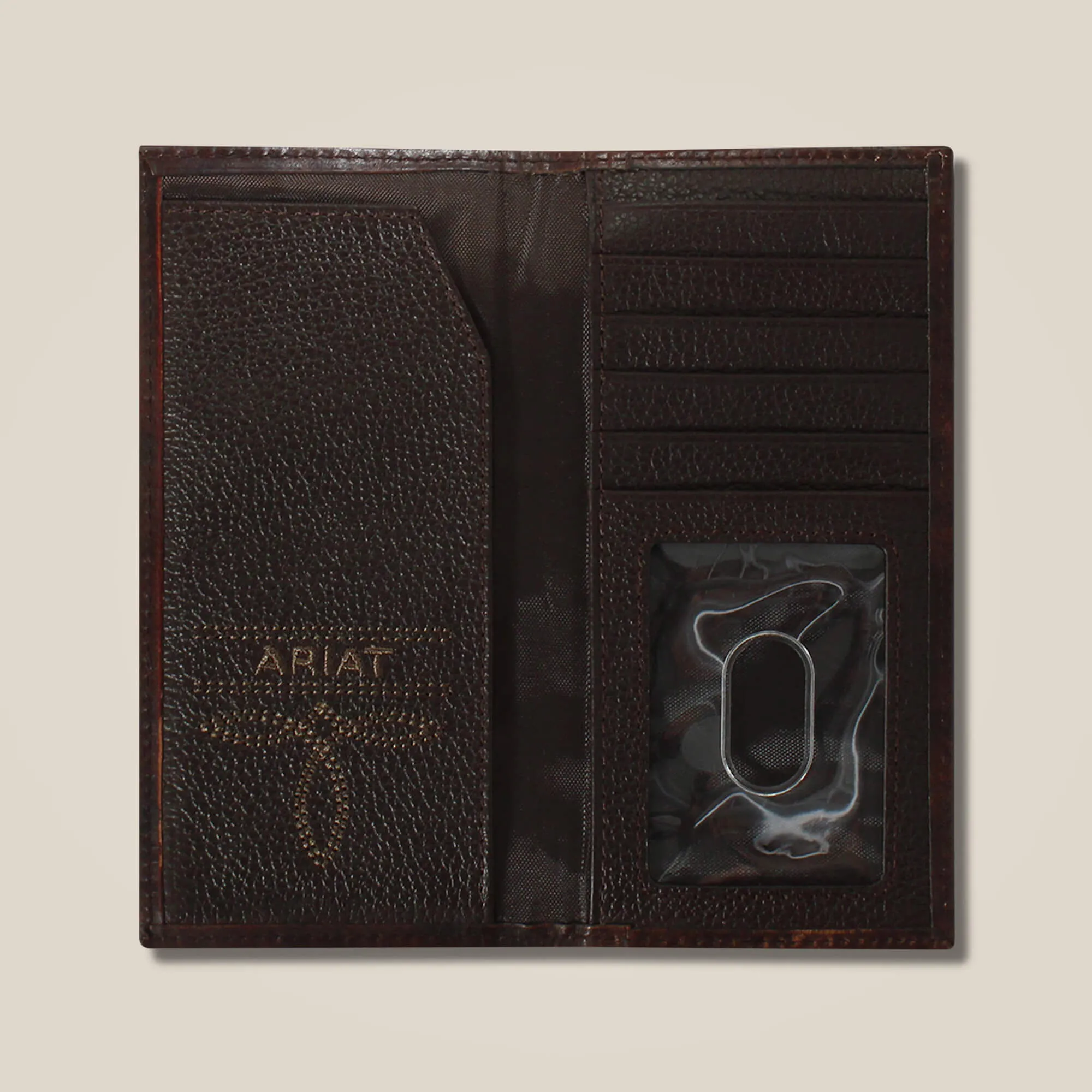 Cross embossed rodeo wallet