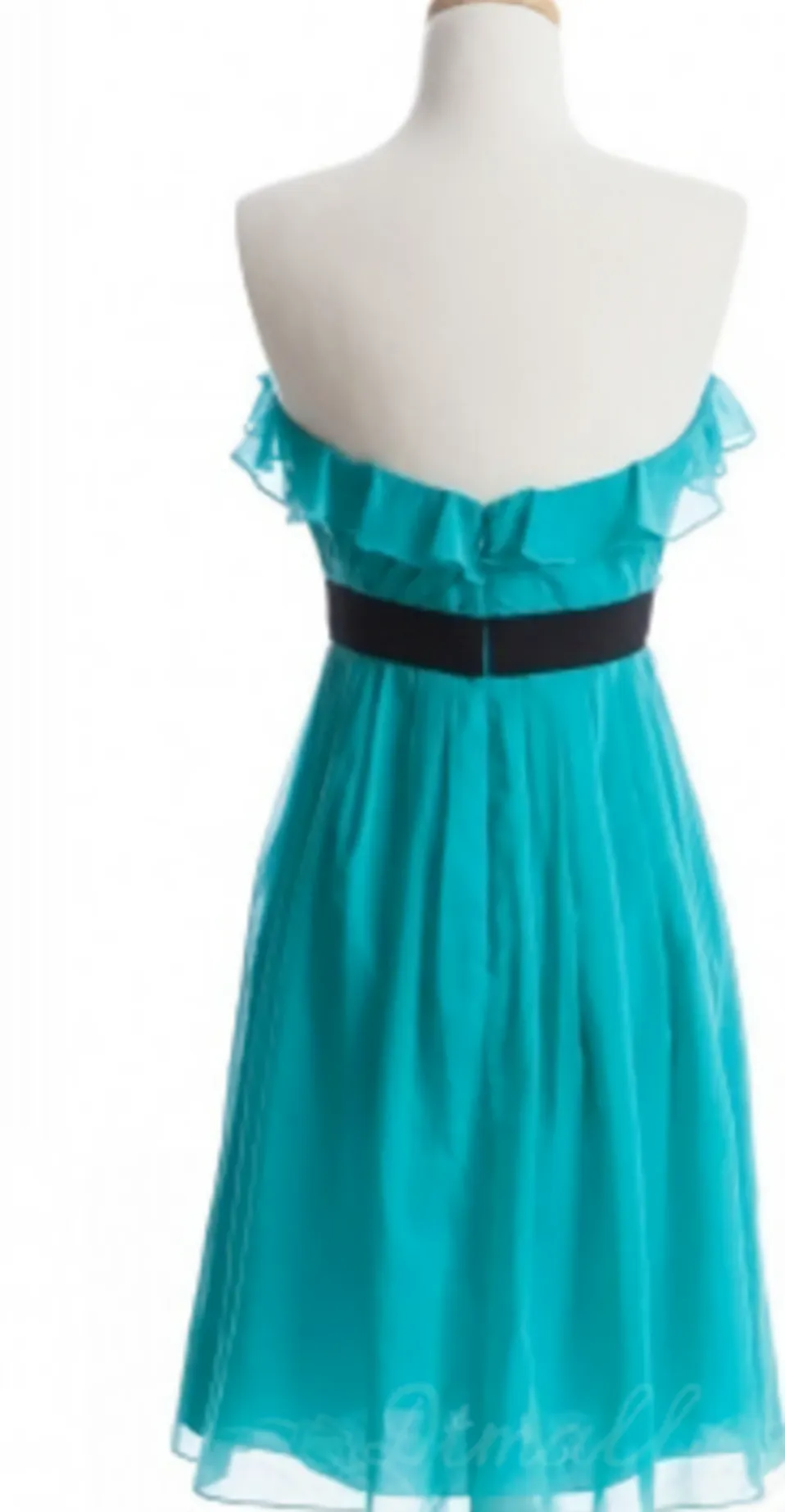 Custom Made Strapless Ruffled Ruched Chiffon Short Homecoming Dresses