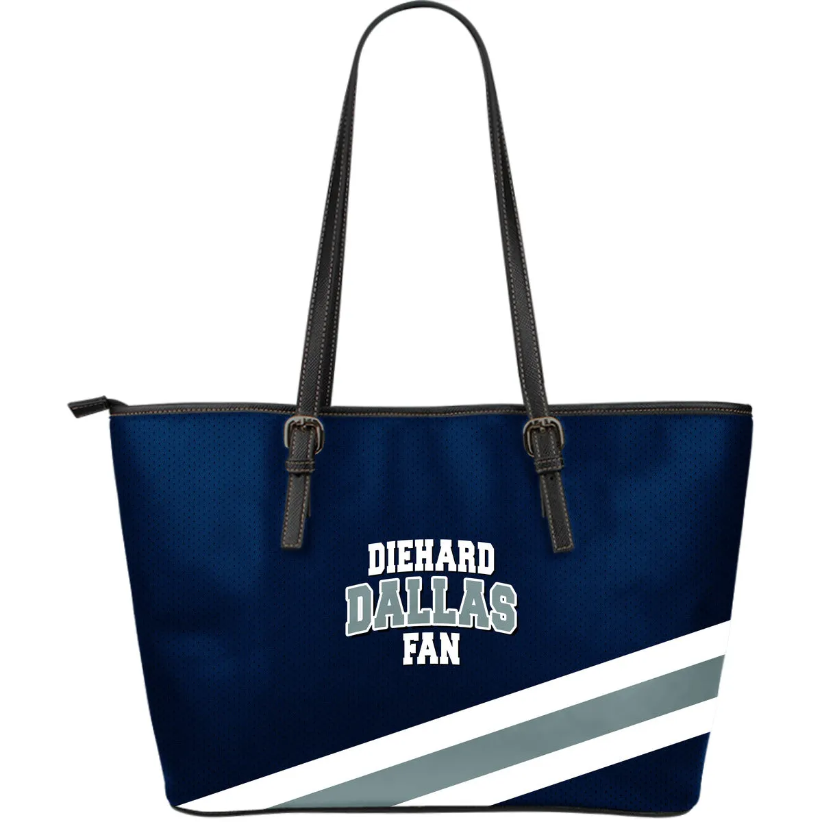 Diehard Dallas Fan Sports Leather Tote Bag Large