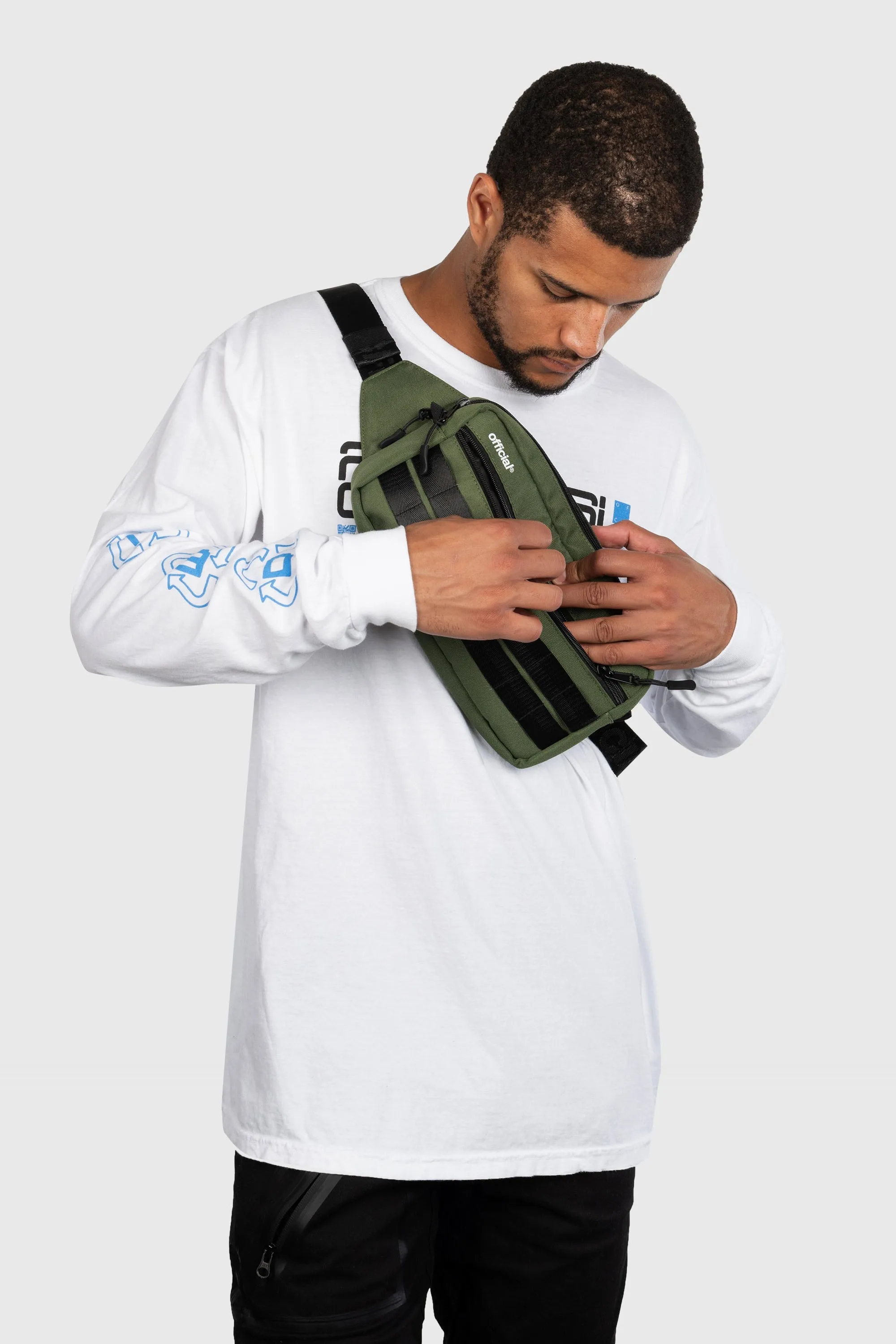 Essential Nylon Crossbody Bag Streetwear | Official Olive