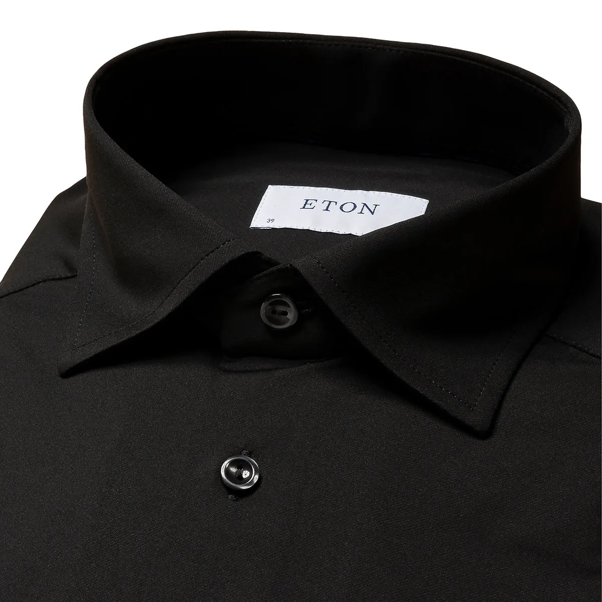 Eton - Slim Fit Stretch Shirt in Black