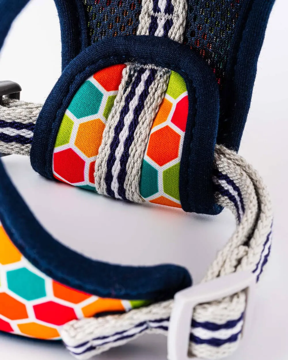 Fabric Dog Harness - Geometric Multi-colour