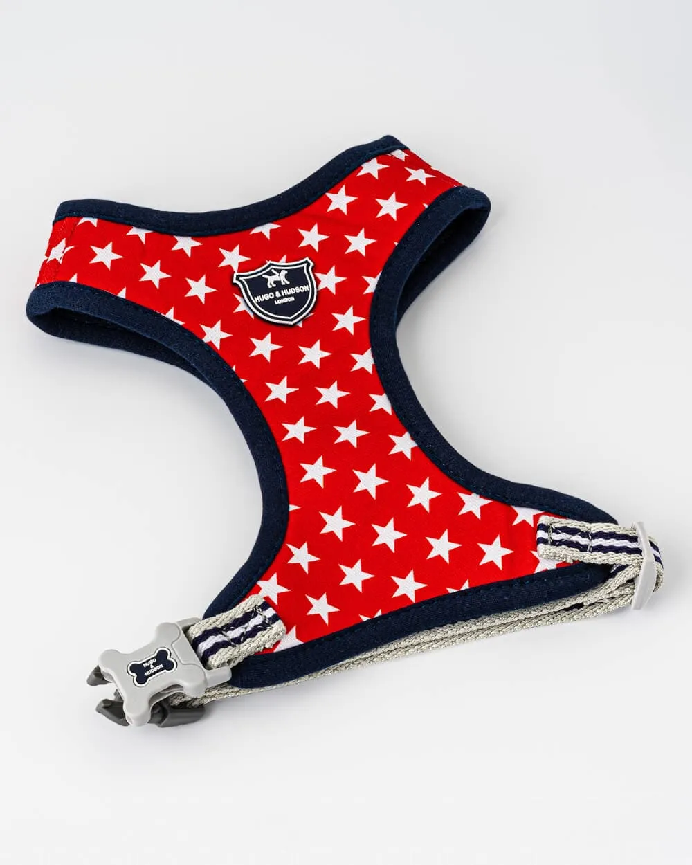 Fabric Dog Harness - Red Star