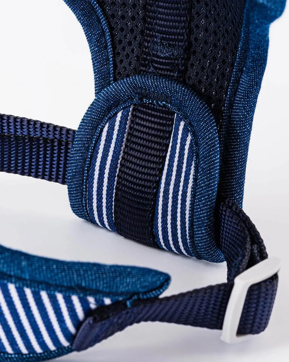 Fabric Dog Harness - Striped Navy