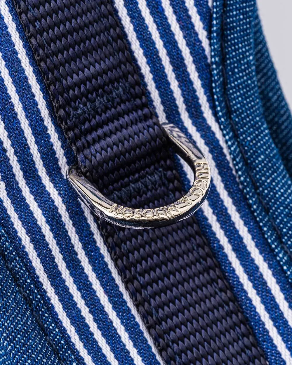 Fabric Dog Harness - Striped Navy