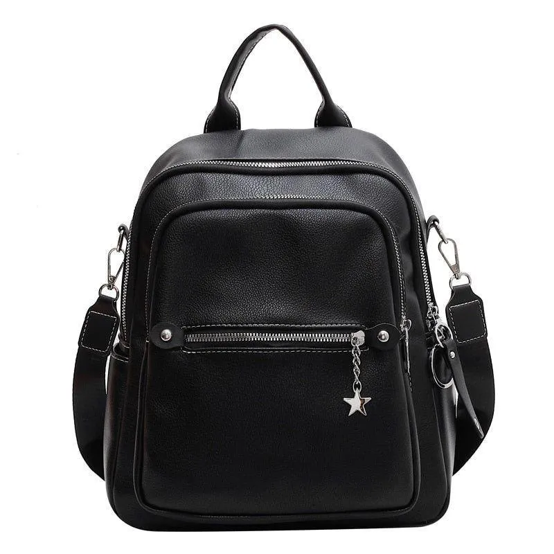 Fashion Leather College Bags - Women's Cool backpack WV1235