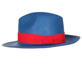 Fedora Hat, Blue/Red