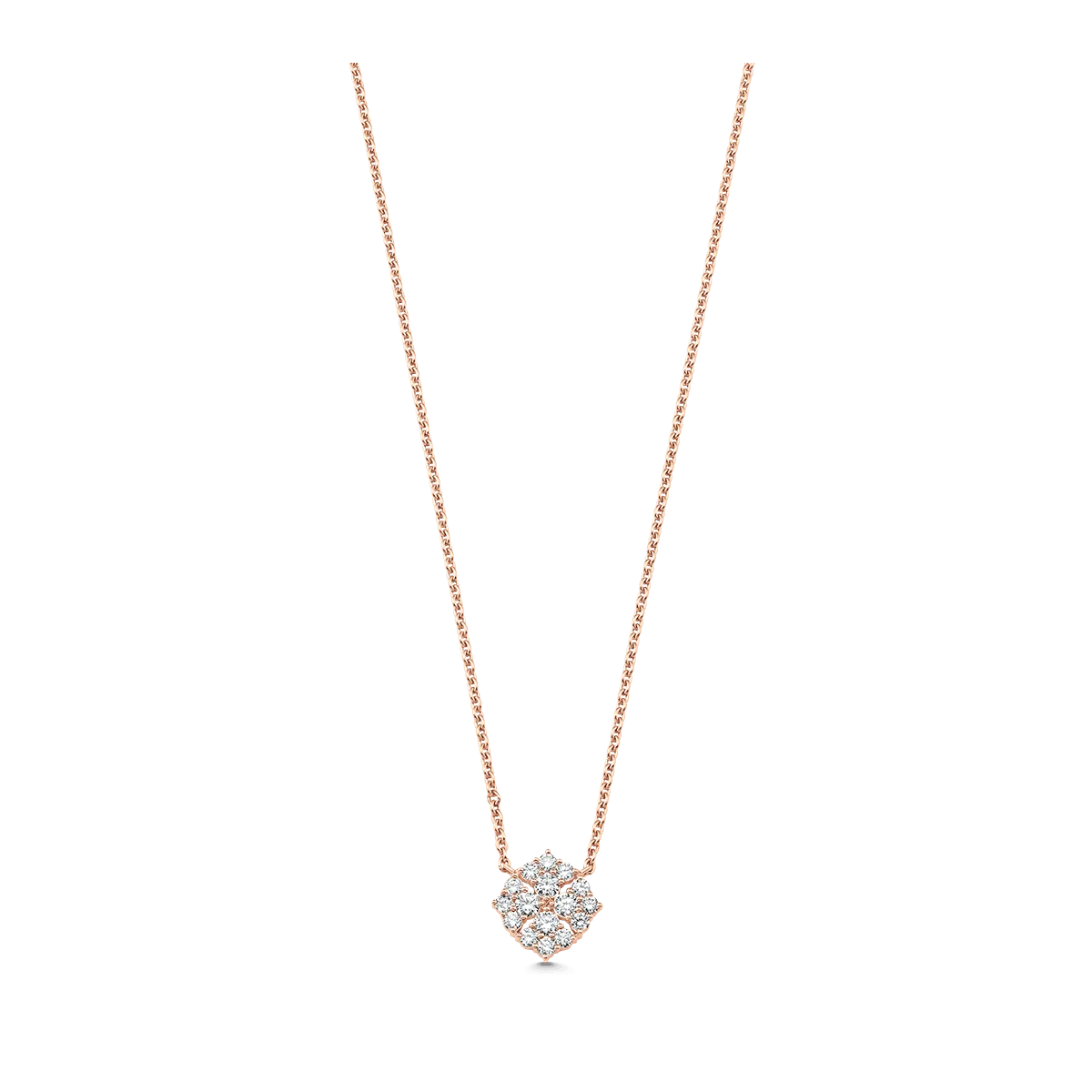 Flora Diamond and Gold Pendant Necklace