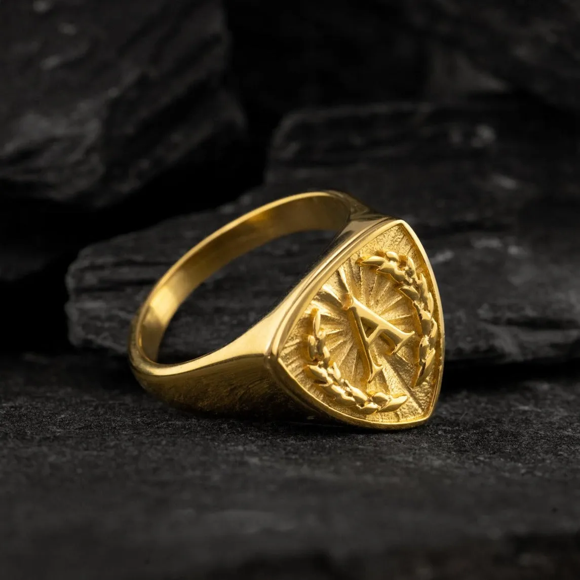 Gold Letter Ring