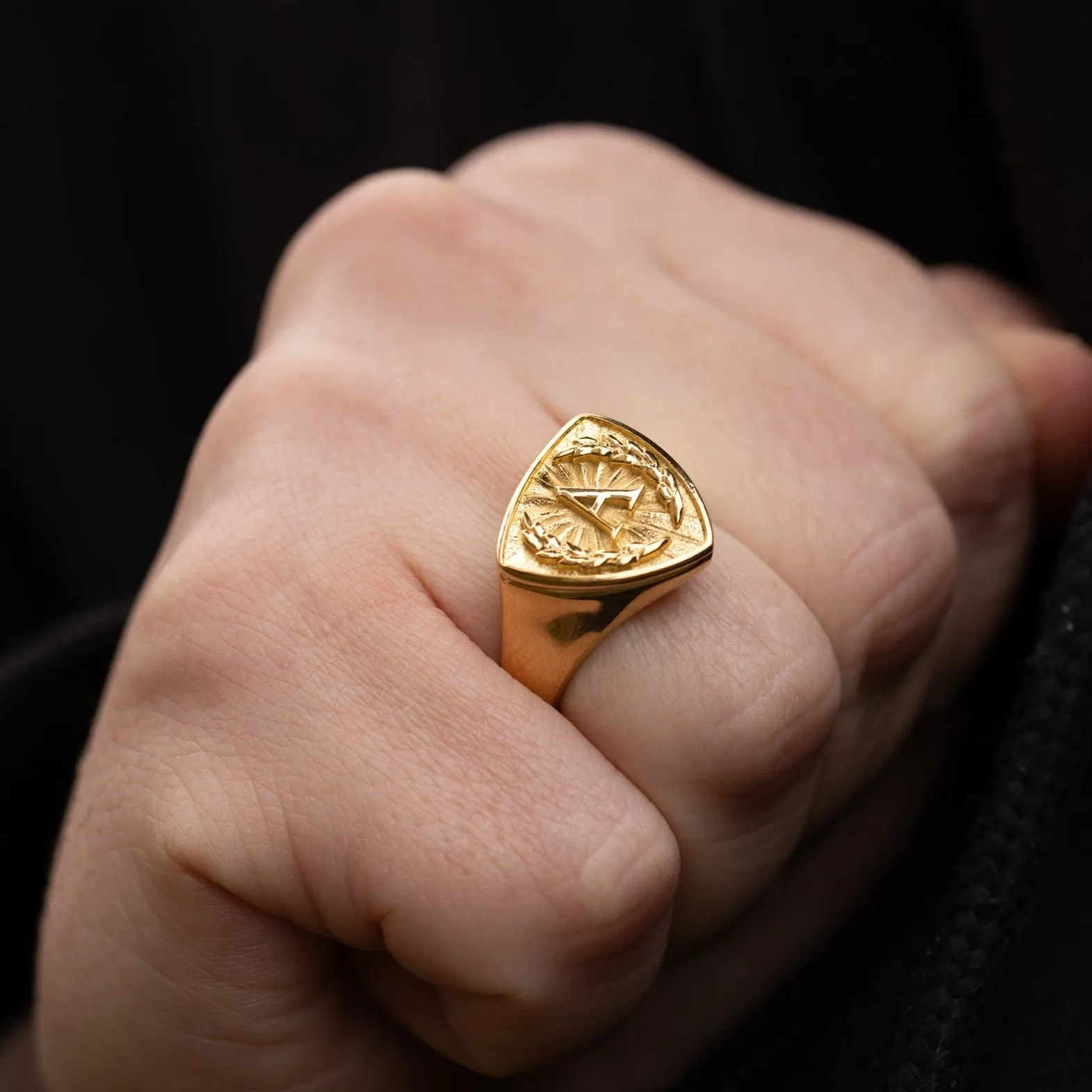 Gold Letter Ring