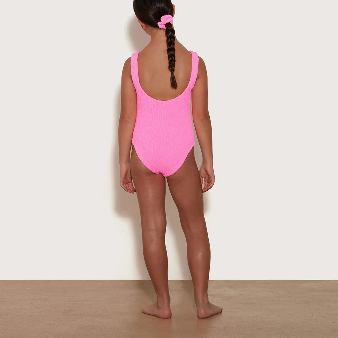 HUNZA G Classic One-Piece Swimsuit 7-12 Years - Bubblegum