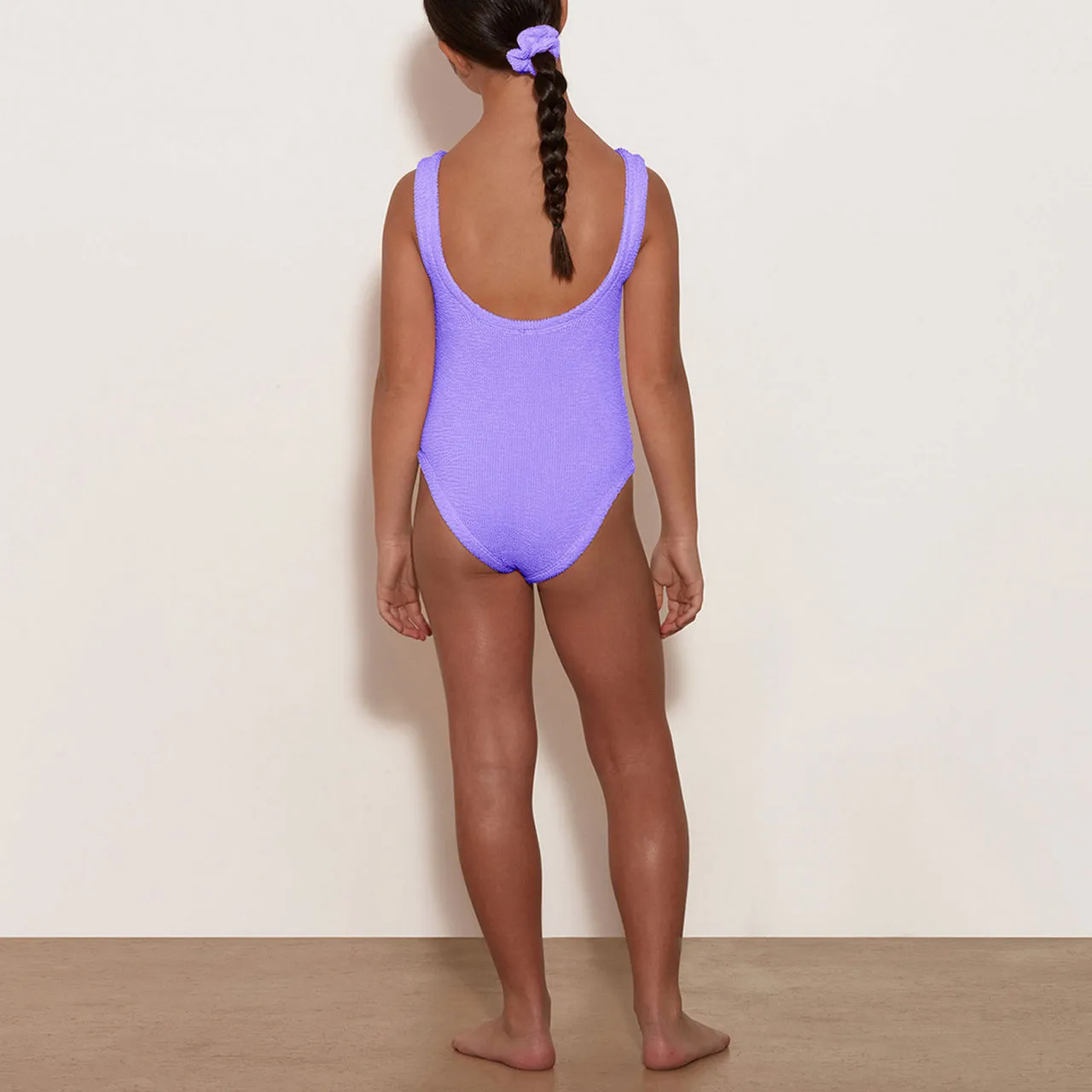 HUNZA G Classic One-Piece Swimsuit 7-12 Years - Lilac