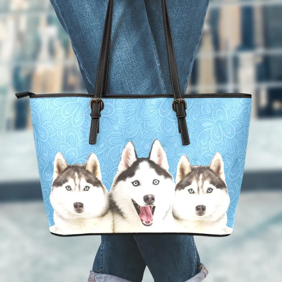 Husky Small Leather Tote Bag