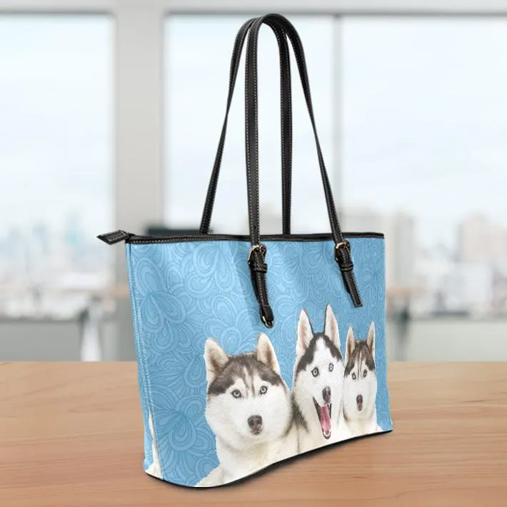 Husky Small Leather Tote Bag